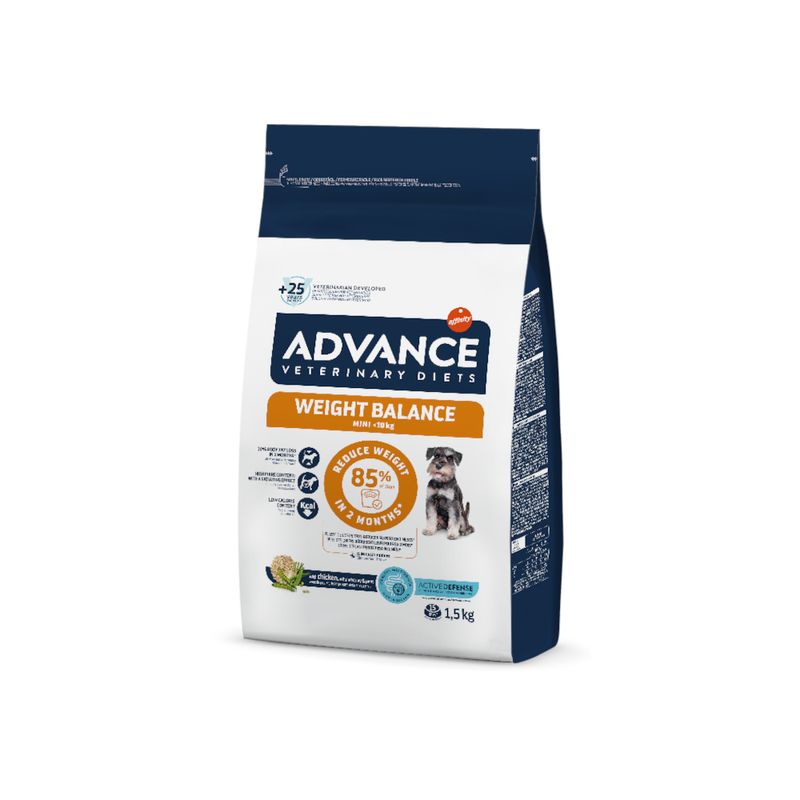 Advance Veterinary Diets Weight Balance Mini 1,5kg - Crocchette Cane Advance Veterinary Diets Weight Balance Mini 1,5kg - Crocchette Cane